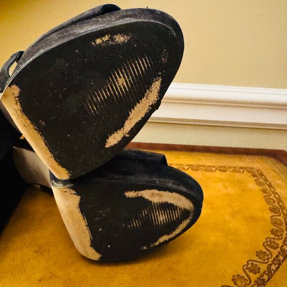 Steve Madden Womens Kierra Platform Black 70s Swagger Suede Sandals Size 8.5 - Picture 5 of 11